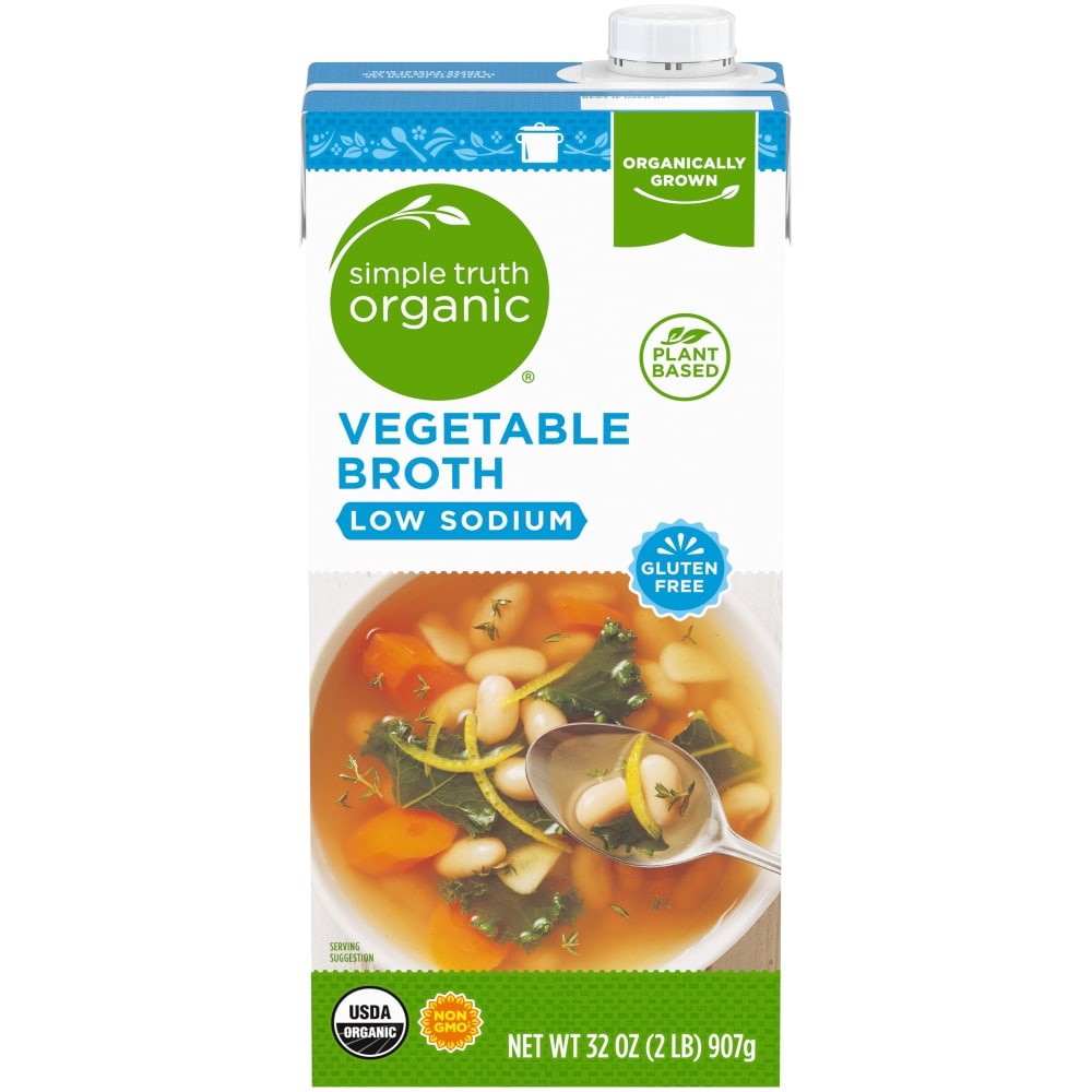 slide 2 of 3, Simple Truth Organic Gluten Free Low Sodium Vegetable Broth, 32 oz