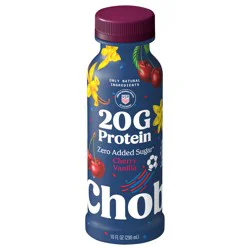 Chobani Complete 1% Milkfat Lowfat Greek Cherry Vanilla Yogurt Drink 10 fl oz