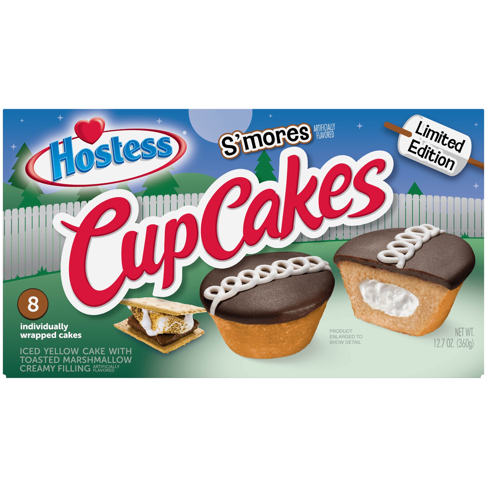 slide 1 of 4, Hostess CupCakes S'mores, 8 ct; 12.7 oz