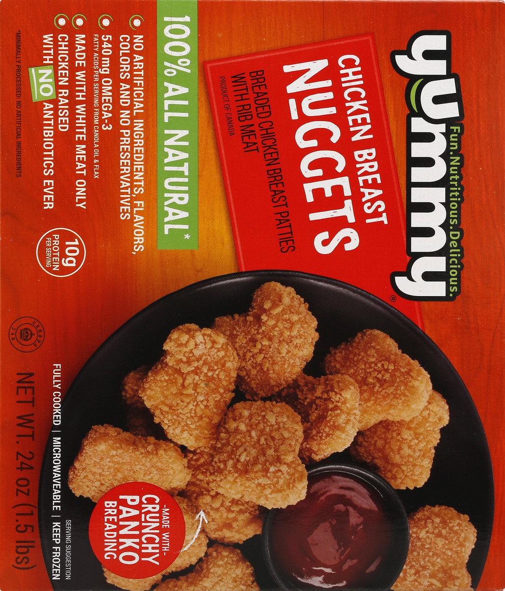 slide 3 of 9, Yummy All Natural Chicken Breast Nuggets, 21.5 oz, 24 oz