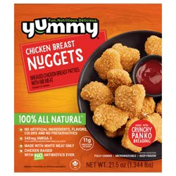 Yummy All Natural Chicken Breast Nuggets, 21.5 oz