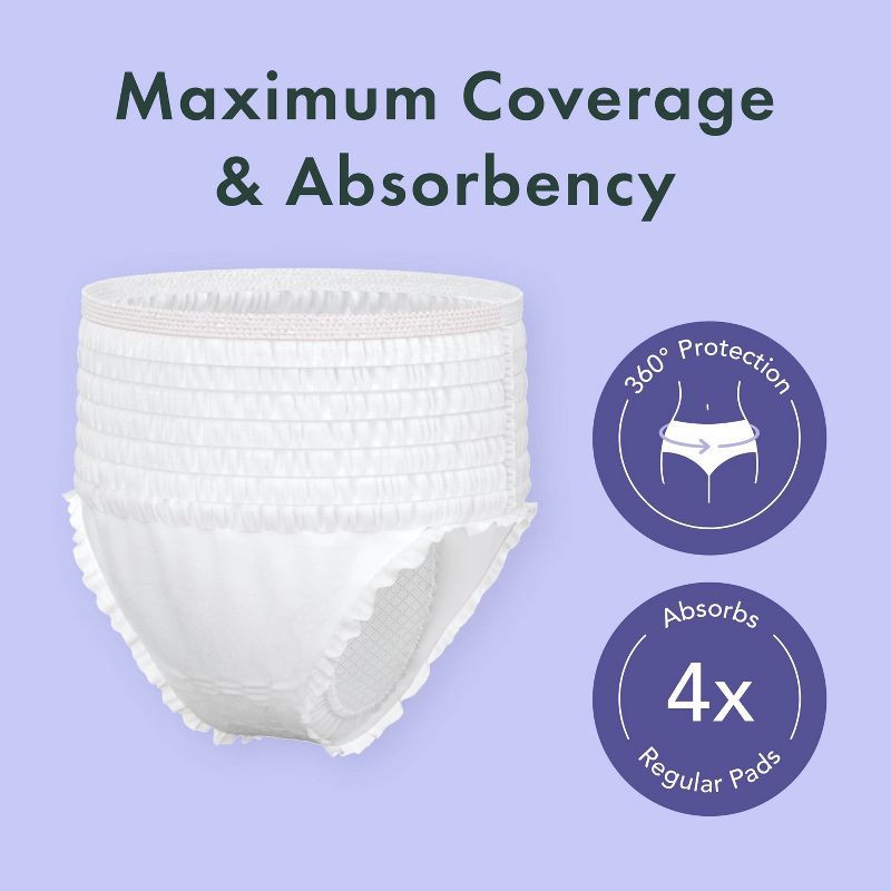 slide 3 of 11, Rael Organic Disposable Period Underwear - L/XL - 5ct, 5 ct