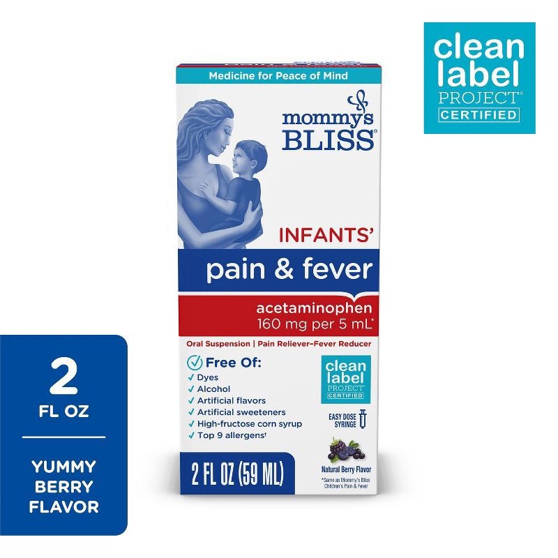 slide 2 of 13, Mommy's Bliss Infant Pain & Fever Acetaminophen - 2 fl oz, 2 fl oz