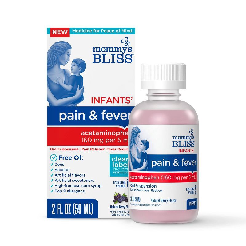 slide 3 of 13, Mommy's Bliss Infant Pain & Fever Acetaminophen - 2 fl oz, 2 fl oz