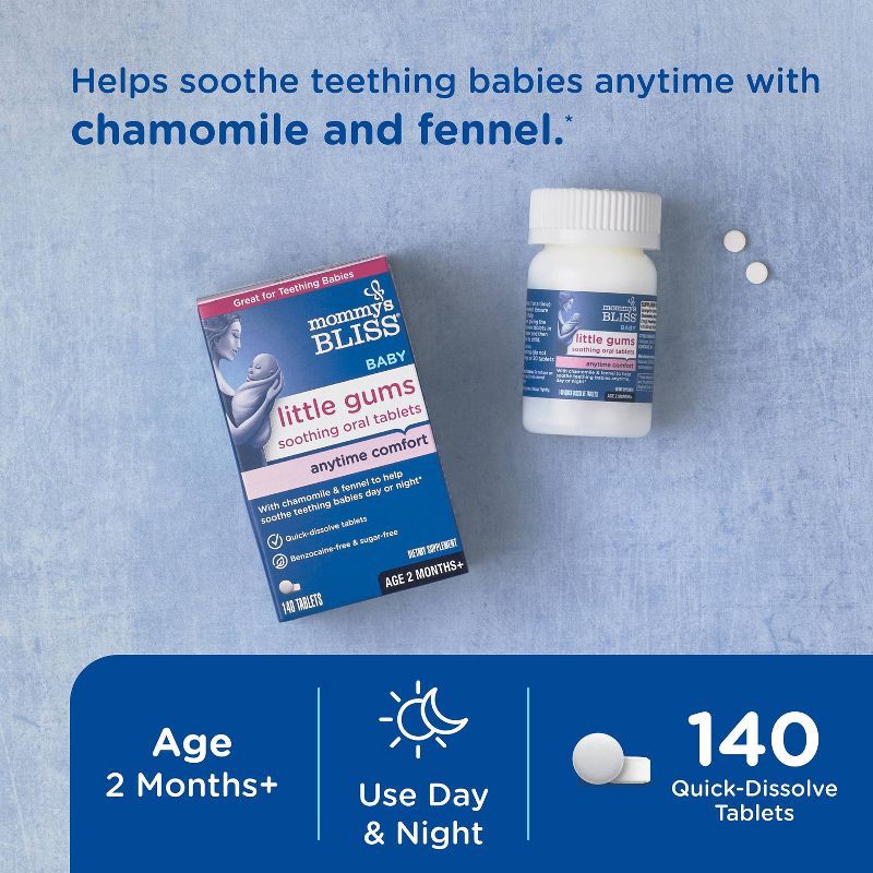 slide 2 of 10, Mommy's Bliss Little Gums Soothing Oral Tablets - 140ct, 140 ct