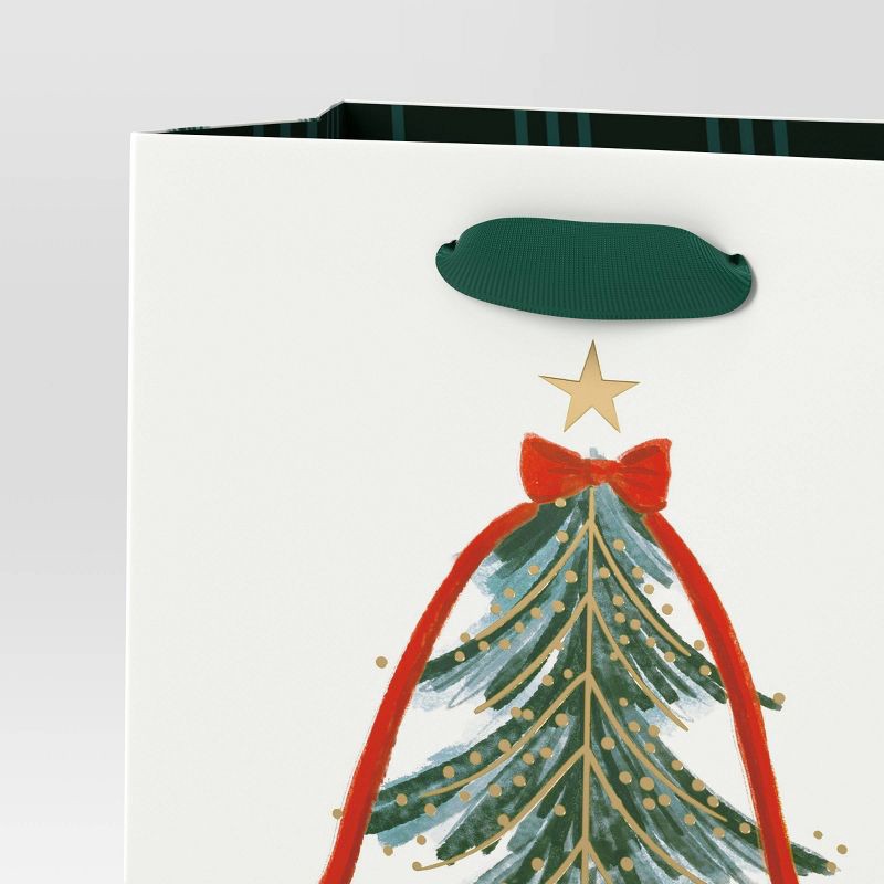 slide 3 of 3, Tree Large Cub Christmas Gift Bag Ivory - Wondershop™, 1 ct