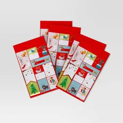 50ct Dog and Cat Peel and Stick Christmas Gift Tag Red - Wondershop™: 9.5" x 5.75"