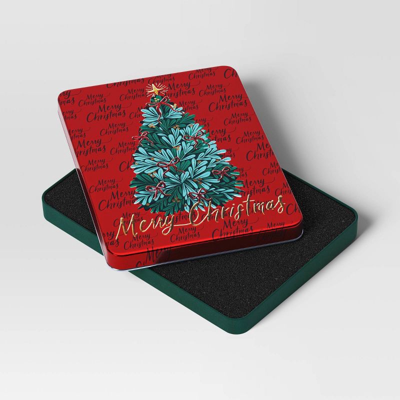 slide 2 of 3, Christmas Tree Tin Christmas Gift Card Holder - Wondershop™, 1 ct