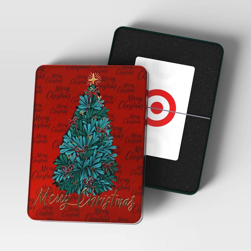 slide 3 of 3, Christmas Tree Tin Christmas Gift Card Holder - Wondershop™, 1 ct