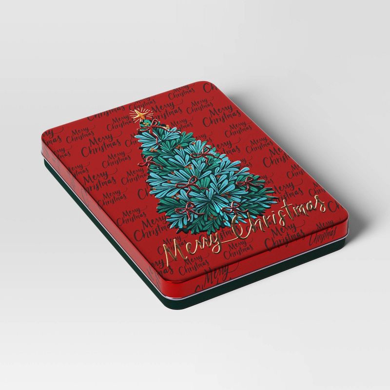 slide 1 of 3, Christmas Tree Tin Christmas Gift Card Holder - Wondershop™, 1 ct