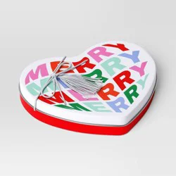 Tin 'Merry' Heart Christmas Gift Card Holder - Wondershop™