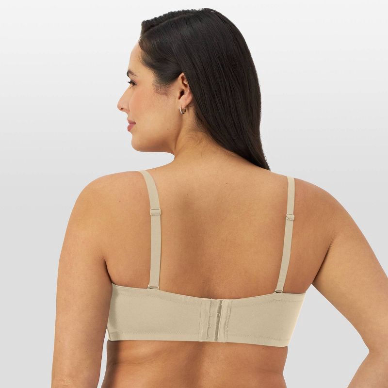 slide 5 of 6, Bali Women's Full Coverage Underwire Multiway Strapless Bra - Taupe 38C: Removable Straps, Knit Fabric, 1 ct