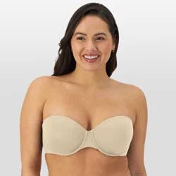 Bali Women's Full Coverage Underwire Multiway Strapless Bra - Taupe 38DD: Removable Straps, Knit Fabric