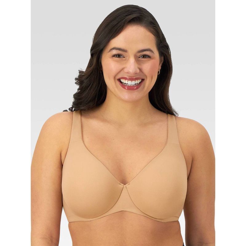 slide 1 of 4, Bali Women's Tailored Underwire Minimizer Full Coverage Bra - Taupe 40D: Adjustable No-Slip Straps, Knit Nylon-Spandex Blend, 1 ct