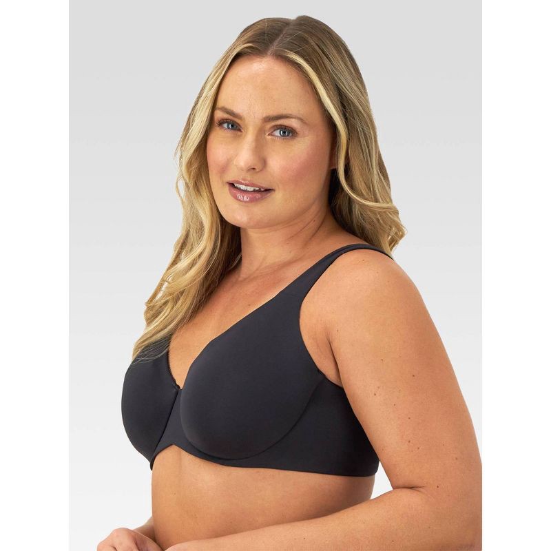 slide 2 of 4, Bali Women's Tailored Underwire Minimizer Full Coverage Bra - Black 40C: Adjustable No-Slip Straps, Nylon-Spandex Blend, 1 ct