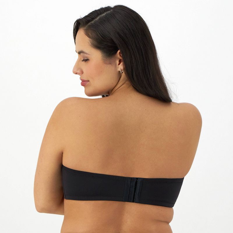 slide 3 of 5, Bali Women's Full Coverage Underwire Multiway Strapless Bra - Black 40D: Removable Straps, Back Hook Closure, 1 ct