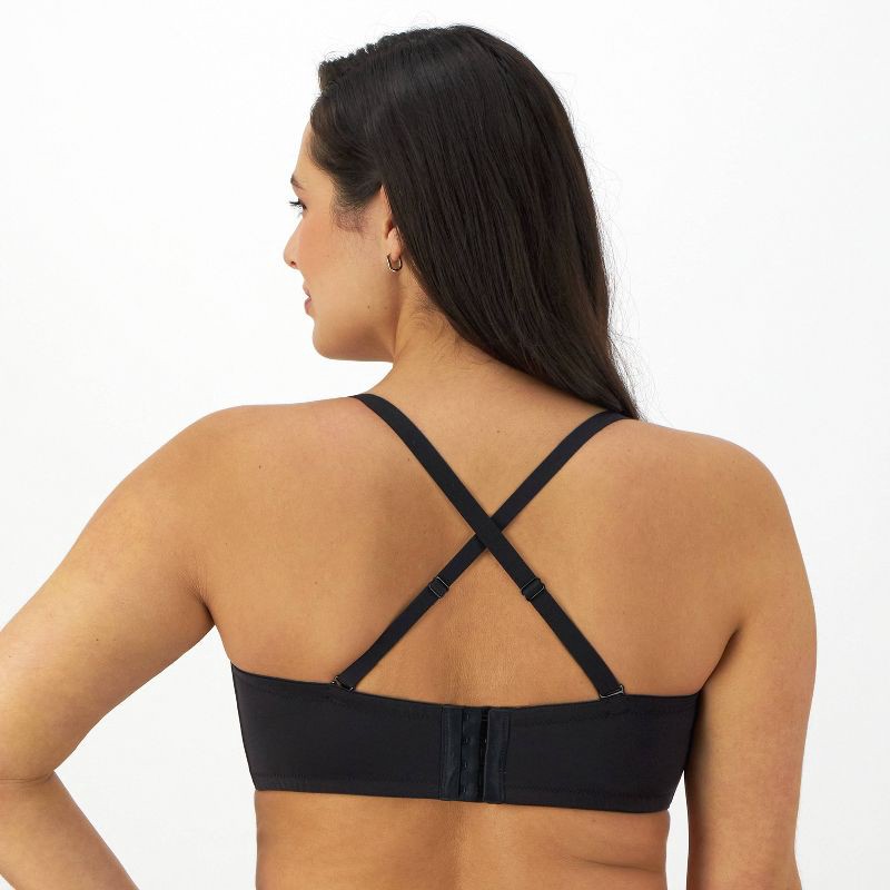 slide 4 of 5, Bali Women's Full Coverage Underwire Multiway Strapless Bra - Black 40D: Removable Straps, Back Hook Closure, 1 ct