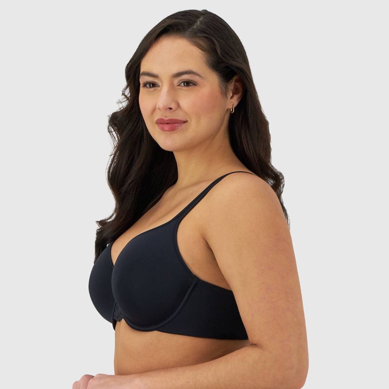 slide 2 of 4, Bali Women's Full Coverage Underwire T-Shirt Bra - Black 38DD: Adjustable No-Slip Straps, Lightly Lined Cups, 1 ct