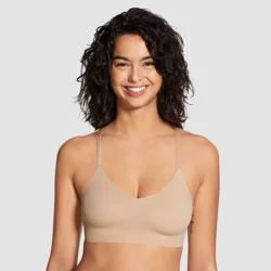 True & Co. Women's Everybody Lace Racerback Bralette - Bare S: Wireless, Light Support, Adjustable Strap