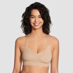 True & Co. Women's Everybody Lace Racerback Bralette - Bare S: Wireless, Light Support, Adjustable Strap