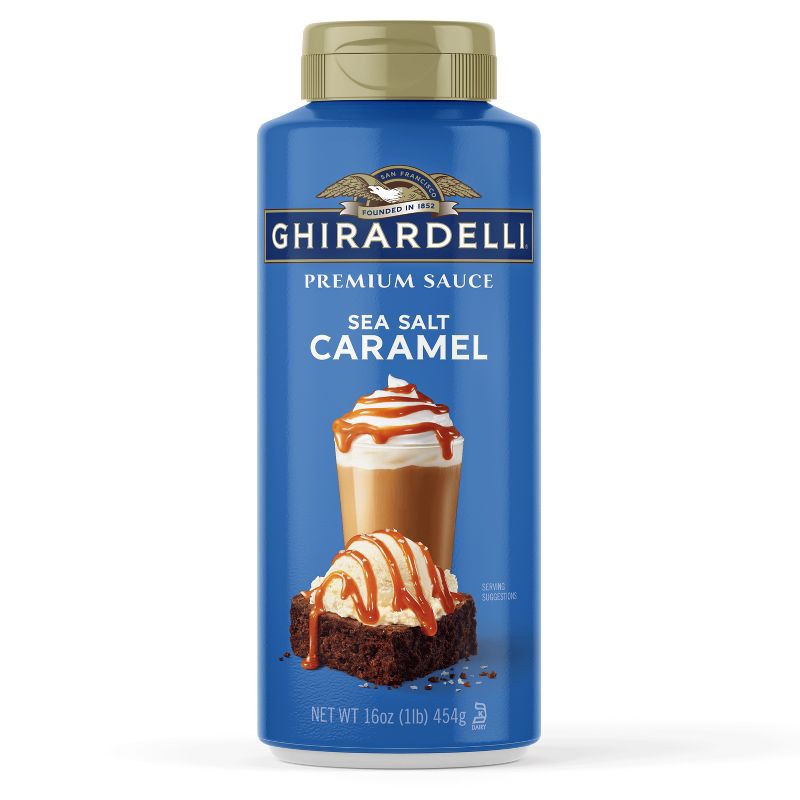 slide 2 of 6, GHIRARDELLI Premium Sea Salt Caramel Sauce - 16oz, 16 oz