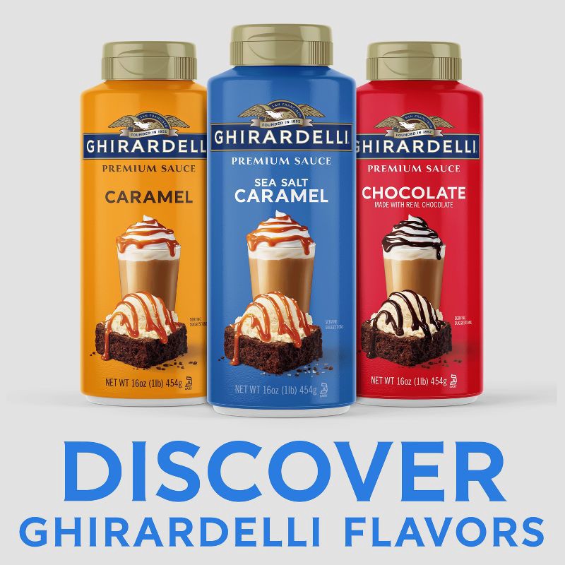 slide 3 of 6, GHIRARDELLI Premium Sea Salt Caramel Sauce - 16oz, 16 oz