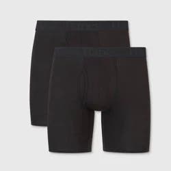 Hanes Premium Hanes Originals Premium Men's SuperSoft Boxer Briefs 2pk - Black M