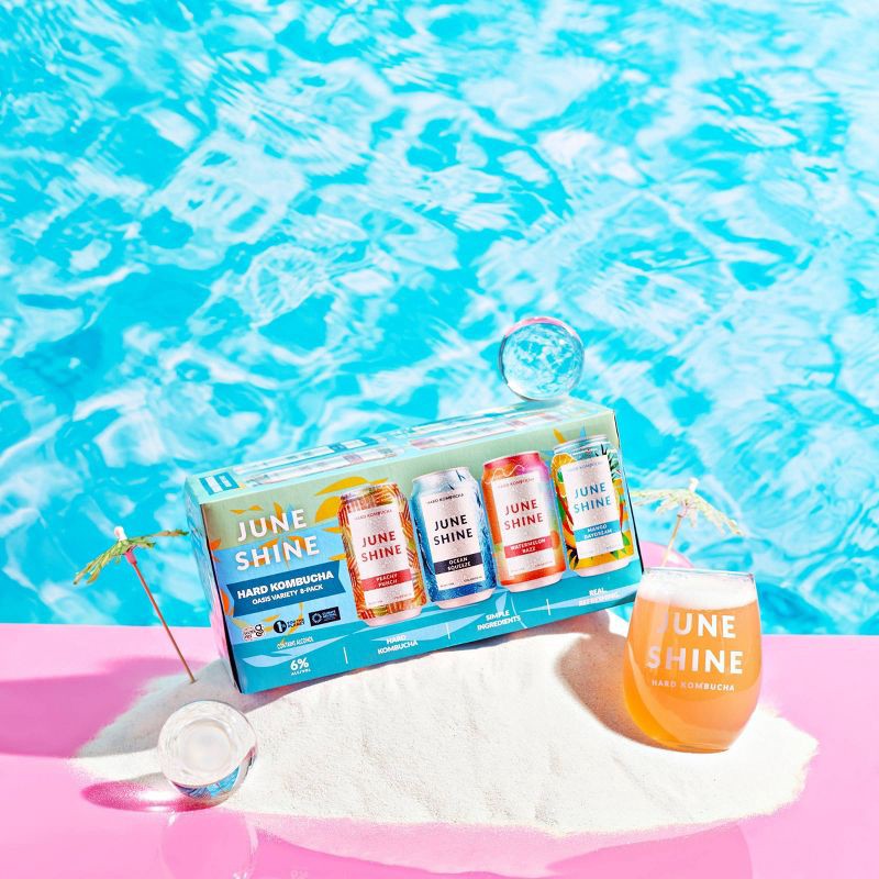 slide 2 of 4, JuneShine Oasis Variety Pack - 8pk/12 fl oz, 8 ct; 12 fl oz
