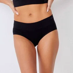 Jockey Generation™ Women's Seamfree® Comfort Waist Hipster Underwear 2pk - Black S: Mid Rise, Tagless, Knit