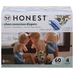 Honest Busy Babe Tie-Dye For/Cactus Cuties Diapers 4 (22-37 lbs) 60 ea