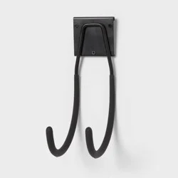 Extension Cord and Hose Garage Hook - Brightroom™: Steel Wall Storage, Powder-Coated, 30lb Capacity, Black