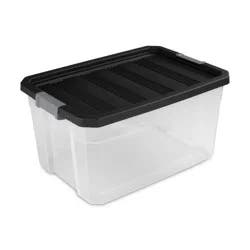 76qt Heavy Duty Latching Clear Storage Box - Brightroom™: Plastic Utility Bin with Lid, Portable Universal Storage