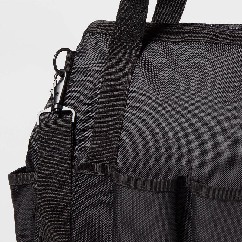 slide 3 of 3, 15" 35 Pocket Heavy Duty Tool Bag - Brightroom™: Utility Storage, Black, Zipper Closure, 23L Capacity, 23 liter