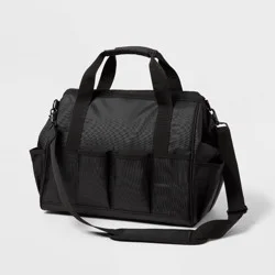 15" 35 Pocket Heavy Duty Tool Bag - Brightroom™: Utility Storage, Black, Zipper Closure, 23L Capacity