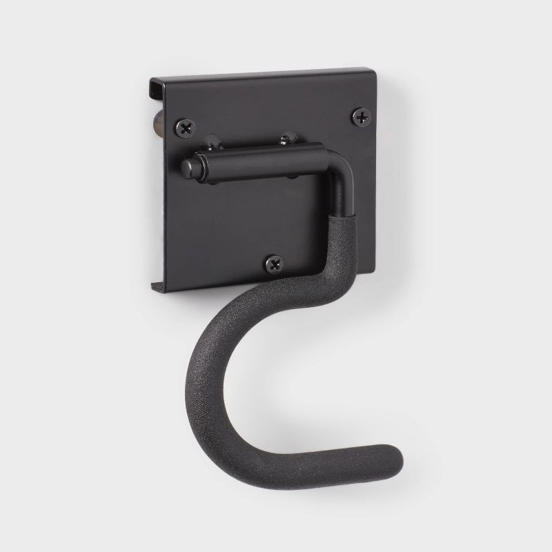 slide 1 of 3, Long Handle Accessory and Garage Tool Hook - Brightroom™: Steel Storage Rack, Powder-Coated, Black, 30lb Capacity, 30 lb