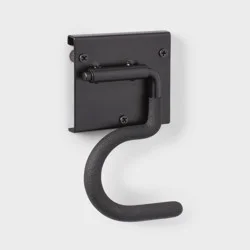 Long Handle Accessory and Garage Tool Hook - Brightroom™: Steel Storage Rack, Powder-Coated, Black, 30lb Capacity
