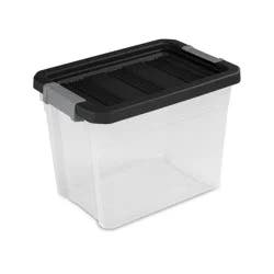 30qt Heavy Duty Latching Clear Storage Box - Brightroom™: Stackable Plastic Bin with Lid, Universal Utility Storage