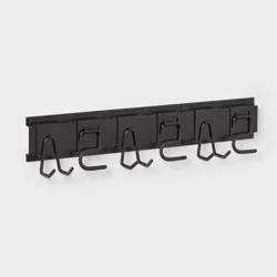 Garage Tool Hook and Rail Kit - Brightroom™: Steel Utility Storage Rack, Garage Organization, Broom Holder, Black