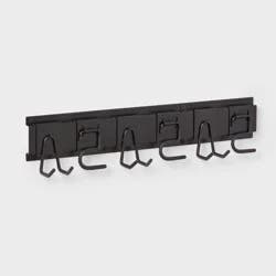 Garage Tool Hook and Rail Kit - Brightroom™: Steel Utility Storage Rack, Garage Organization, Broom Holder, Black