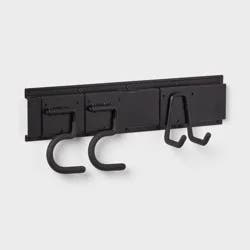 Heavy Duty Garage Tool Hook and Rail Kit - Brightroom™: Wall Mounted Storage, Steel, Black, 36" Width, 90 lb Capacity