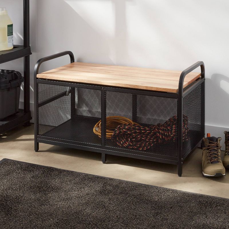 slide 2 of 3, Metal Storage Bench - Brightroom™, 1 ct