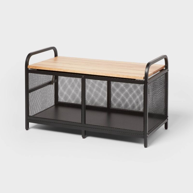 slide 1 of 3, Metal Storage Bench - Brightroom™, 1 ct