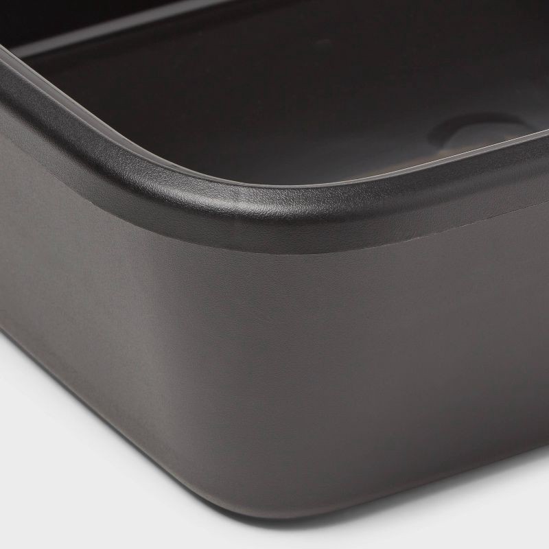 slide 3 of 3, Utility Pan - Brightroom™: Black Polypropylene Universal Storage Bin, 4.37 Volume, 18.3" W x 14.88" D x 5.27" H, 1 ct