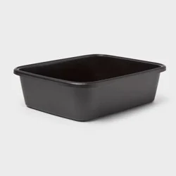 Utility Pan - Brightroom™: Black Polypropylene Universal Storage Bin, 4.37 Volume, 18.3" W x 14.88" D x 5.27" H
