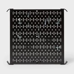 16" Square Metal Pegboard - Brightroom™: Wall & Garage Storage Organizer, Carbon Steel, Black, 100 lb Capacity