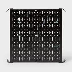 16" Square Metal Pegboard - Brightroom™: Wall & Garage Storage Organizer, Carbon Steel, Black, 100 lb Capacity