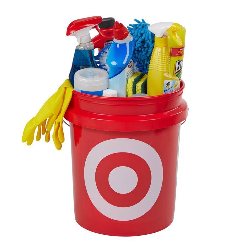 slide 4 of 5, 5gal Bucket: Distributed by Target, HDPE, Red, Nesting, BPA-Free, Universal Storage, 5 Gallon Capacity, Utility Storage Tubs, 5 gal, 5 gal