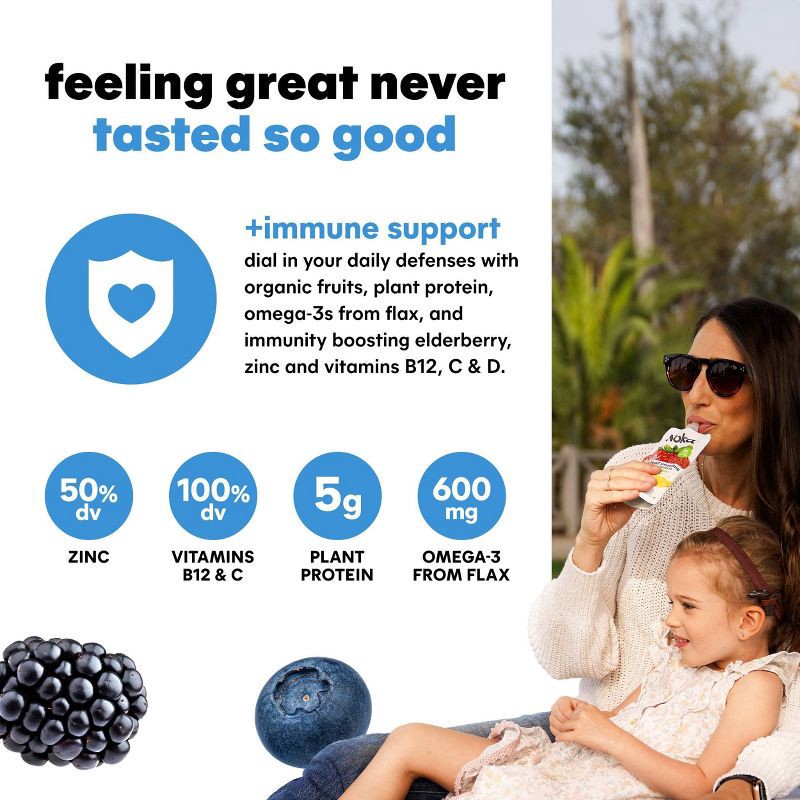 slide 4 of 14, NOKA Organic Superfood Smoothie Super Berry + Immune Support Pouches - 16.9oz/4pk, 4 ct; 16.9 oz