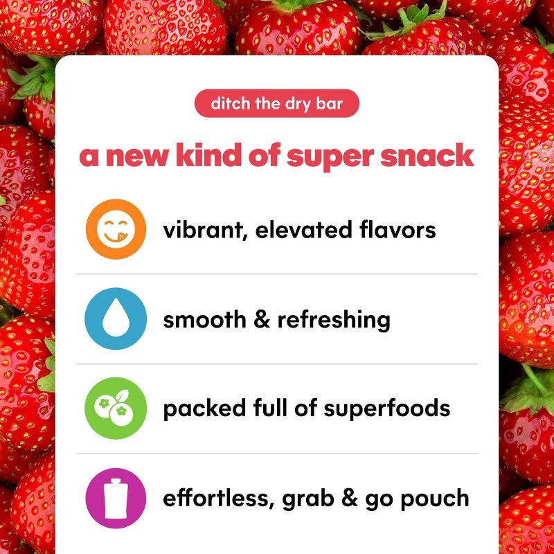 slide 3 of 14, NOKA Superfood Fruit Smoothies + Prebiotic Fiber & Flax Strawberry Pineapple Pouches - 4.22oz/4pk, 4.22 oz, 4 ct