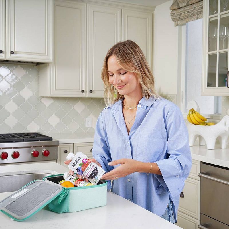 slide 11 of 14, NOKA Superfood Fruit Smoothies + Prebiotic Fiber & Flax Strawberry Pineapple Pouches - 4.22oz/4pk, 4.22 oz, 4 ct